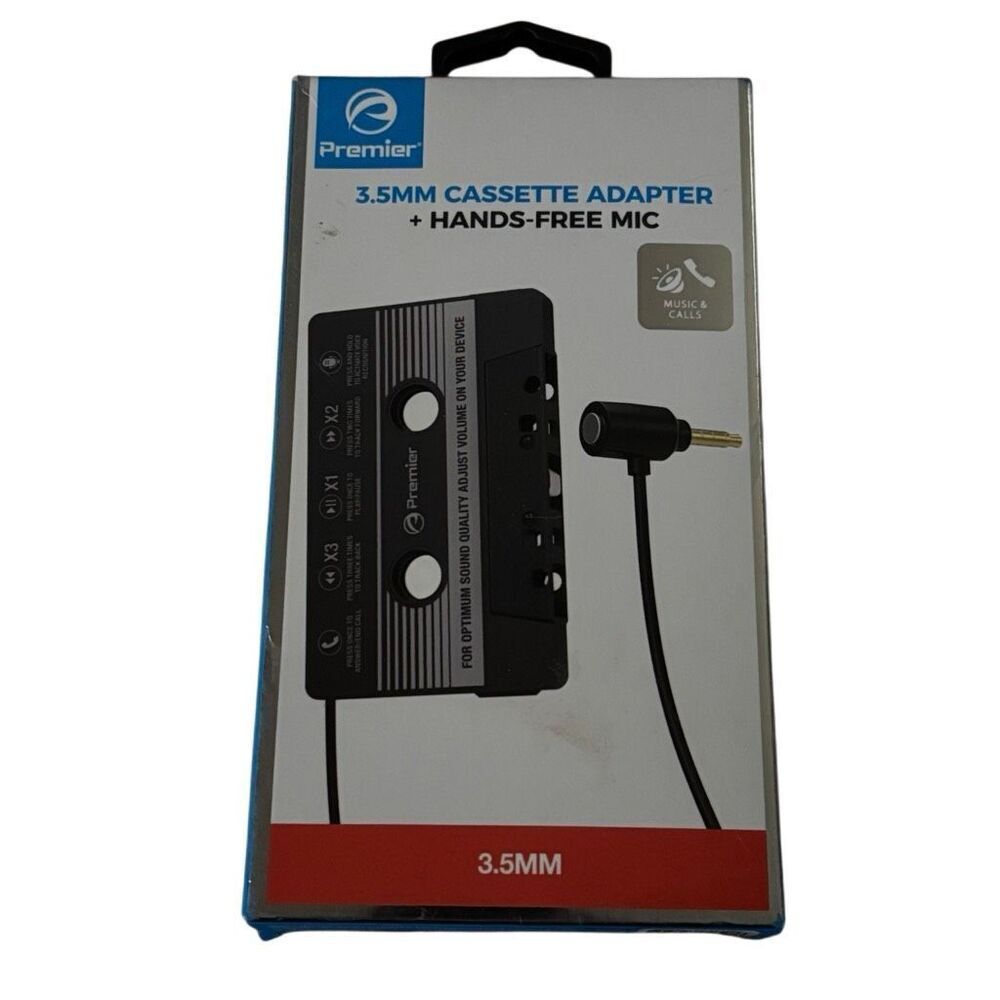 Premier 3.5mm Cassette Adapter + Hands-Free Mic *New*